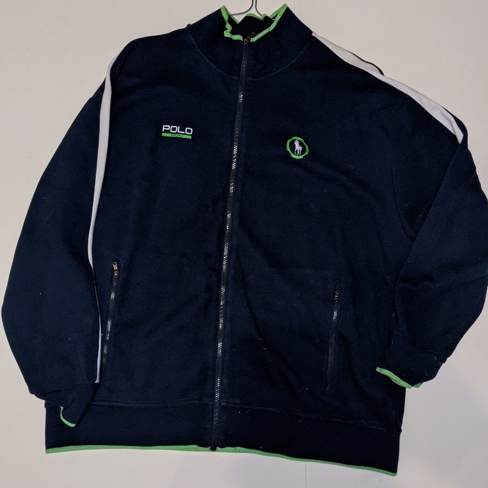 Blue Polo Sport Performance Track Jacket